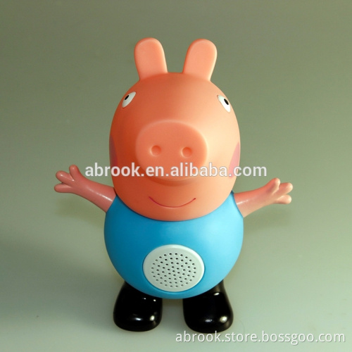 Hot cartoon pig mobile bluetooth audio speaker with microphone